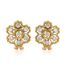 Load image into Gallery viewer, Estate Buccellati 18K Two-Tone Gold Openwork Diamond Earrings
