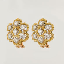 Load image into Gallery viewer, Estate Buccellati 18K Two-Tone Gold Openwork Diamond Earrings

