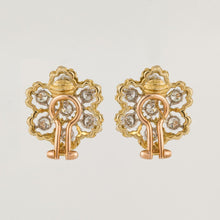 Load image into Gallery viewer, Estate Buccellati 18K Two-Tone Gold Openwork Diamond Earrings
