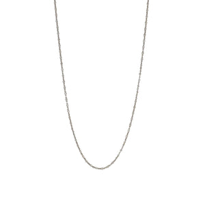 18K White Gold Chain Necklace with Diamonds