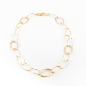 Italian 18K Gold Oval Link Necklace