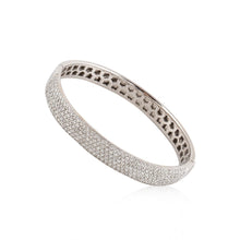 Load image into Gallery viewer, 18K White Gold Pavé Diamond Bangle
