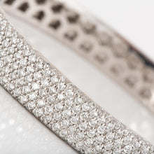 Load image into Gallery viewer, 18K White Gold Pavé Diamond Bangle
