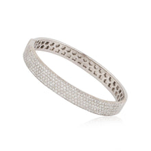 Load image into Gallery viewer, 18K White Gold Pavé Diamond Bangle
