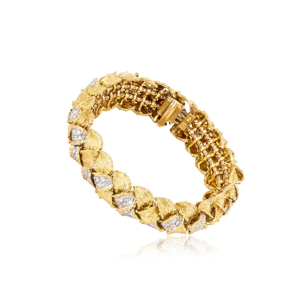 Estate Hammerman Bros. 18K Gold Diamond Bracelet