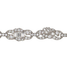 Load image into Gallery viewer, Art Deco Platinum Openwork Diamond Link Bracelet
