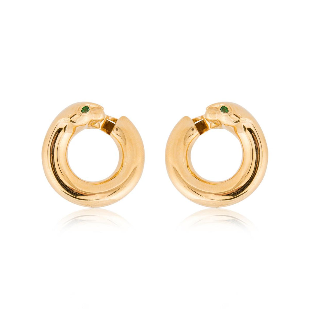 Vintage Cartier 18K Gold Cougar Earrings