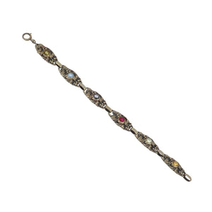 Arts & Crafts Silver Gilt Multi-Gemstone Bracelet