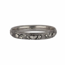 Load image into Gallery viewer, Sterling silver Art Nouveau water lily bangle
