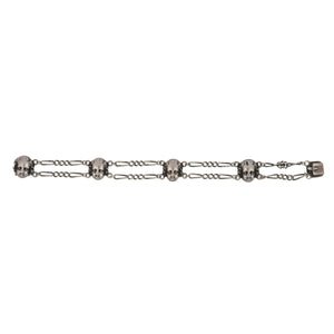 French Napoleon III 800 Silver Cherub Link Bracelet