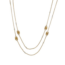 Load image into Gallery viewer, French Art Nouveau 18K Gold and Pearl Longuard Chain
