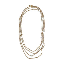 Load image into Gallery viewer, French Victorian 18K Rose Gold Longuard Chain with Pearls
