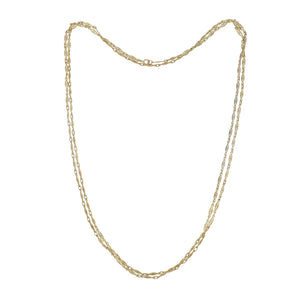 French Belle Époque 18K Gold Fancy Link Longuard Chain