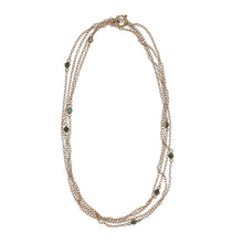 Load image into Gallery viewer, Victorian 9K Rose Gold Turquoise Longuard Chain
