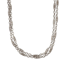 Load image into Gallery viewer, French Victorian 800 Silver Fancy Link Longuard Chain
