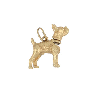 Estate 14K Gold Articulated Boxer Dog Charm