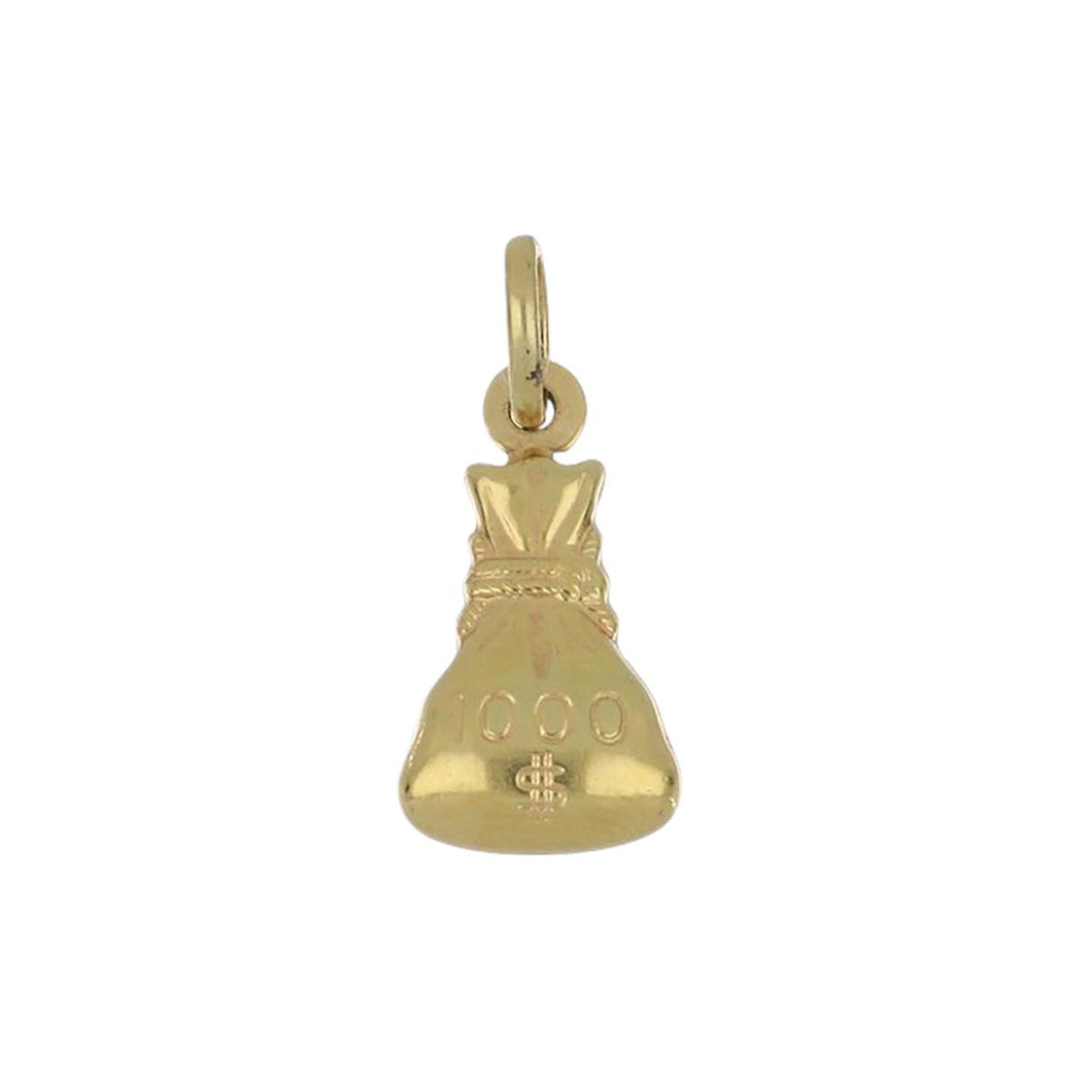 Estate Italian 14K Gold Money Bag Charm