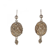 Load image into Gallery viewer, Victorian Sterling Silver Floral Drop Earrings
