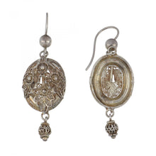 Load image into Gallery viewer, Victorian Sterling Silver Floral Drop Earrings
