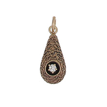 Load image into Gallery viewer, Victorian Etruscan Gold Diamond Charm
