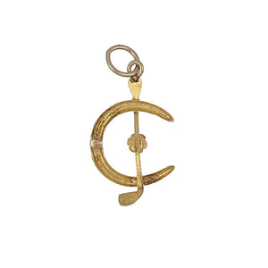 Victorian 10K Gold Horseshoe Charm