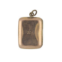 Load image into Gallery viewer, Edwardian 9K Rose Gold Back &amp; Front Rectangular Locket with Guilloché
