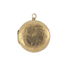 Load image into Gallery viewer, Victorian 9K Gold Round Back/Front Locket with Engraving
