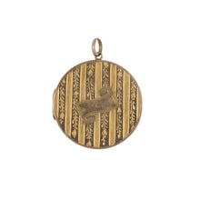 Load image into Gallery viewer, Antique Edwardian 9K Gold Back/Front Round Locket with Engraving
