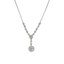 Load image into Gallery viewer, Art Deco Platinum Articulated Diamond Drop Necklace
