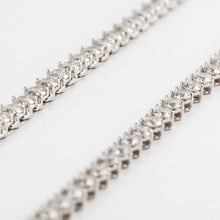 Load image into Gallery viewer, 18K White Gold Long Diamond Riviera Necklace
