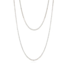 Load image into Gallery viewer, 18K White Gold Long Diamond Riviera Necklace
