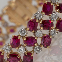 Load image into Gallery viewer, Estate Oscar Heyman 18K Gold Ruby and Diamond Bracelet
