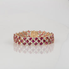 Load image into Gallery viewer, Estate Oscar Heyman 18K Gold Ruby and Diamond Bracelet
