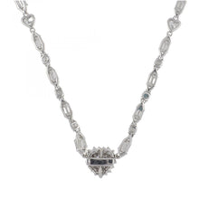 Load image into Gallery viewer, Important Estate 18K White Gold Fancy-Shape Diamond Chain with Removable Oversize Pear-Shape Tanzanite and Diamond Pendant
