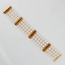 Load image into Gallery viewer, Cultured Pearl And Diamond Bracelet
