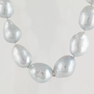 Mikimoto 18K White Gold Cultured Baroque Pearl Necklace