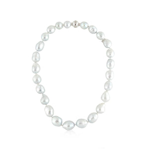 Mikimoto 18K White Gold Cultured Baroque Pearl Necklace