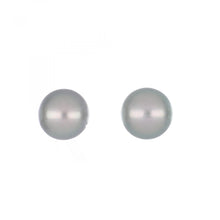 Load image into Gallery viewer, 14K White Gold Tahitian Pearl Earrings
