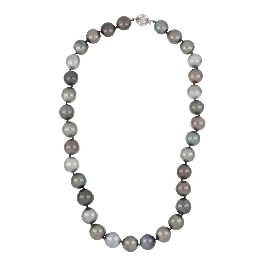 Tahitian Pearl Necklace with 14K White Gold Ball Clasp