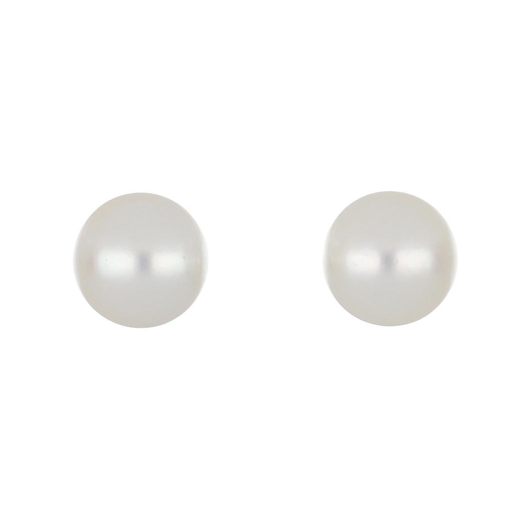14K White Gold South Sea Pearl Stud Earrings
