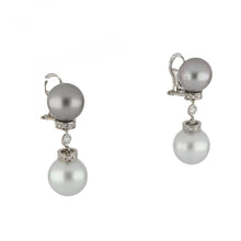 Load image into Gallery viewer, 18K White Gold Tahitian and South Sea Pearl Earrings
