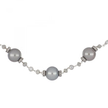 Load image into Gallery viewer, 18K White Gold Gray South Sea Pearl Necklace
