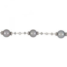 Load image into Gallery viewer, 18K White Gold Gray South Sea Pearl Necklace
