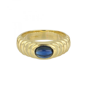 Vintage 1970s 18K Gold Sapphire Ring