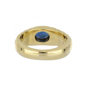 Vintage 1970s 18K Gold Sapphire Ring