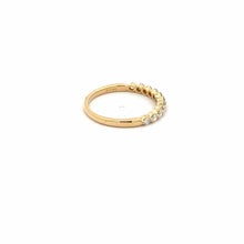 Load image into Gallery viewer, 18K Gold Round Diamond Half Band
