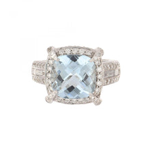 Load image into Gallery viewer, Charles Krypell 18K White Gold Aquamarine Ring
