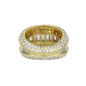 Vintage 1990s 18K Gold Diamond Band