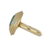 Load image into Gallery viewer, 18K Gold Blue/Green Tourmaline Ring with Diamonds
