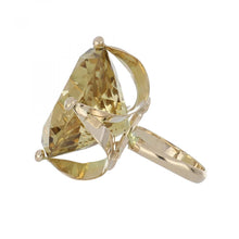 Load image into Gallery viewer, Vintage 1970s 14K Gold Oversized Citrine Ring
